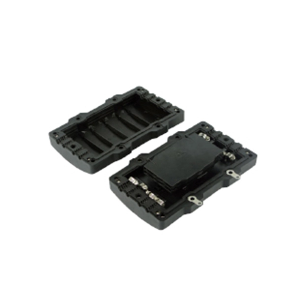 Where are fiber optic splice boxes used